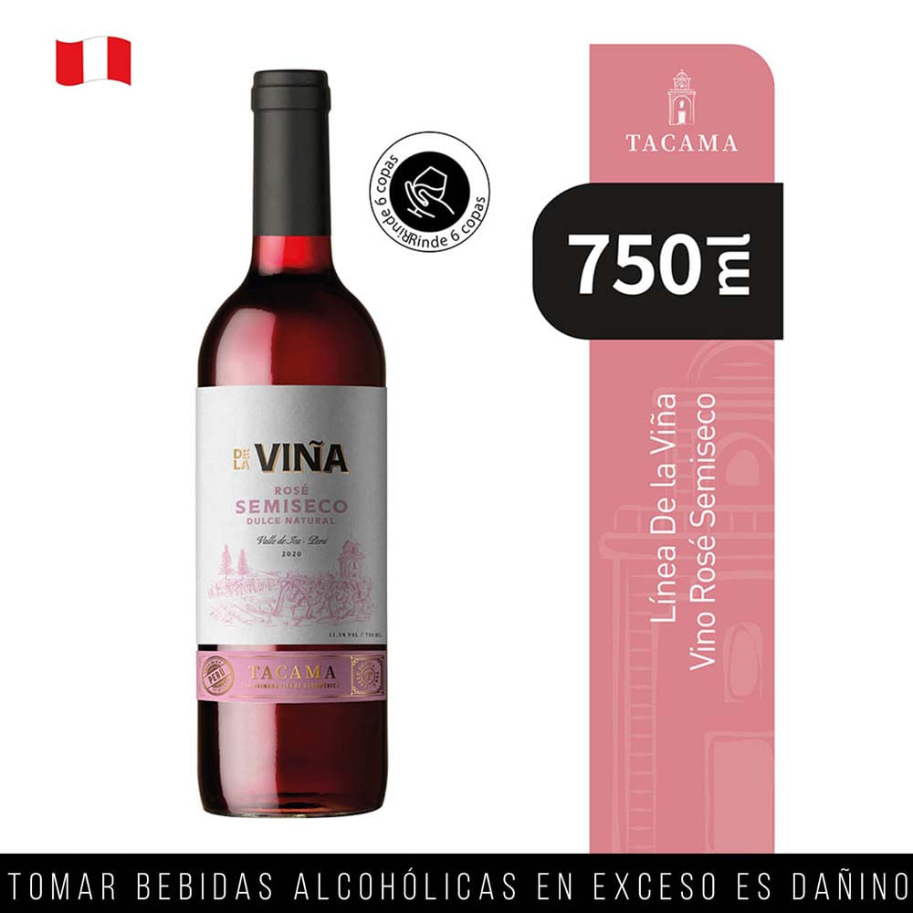 Vino Rosé TACAMA Semi Seco Botella 750ml