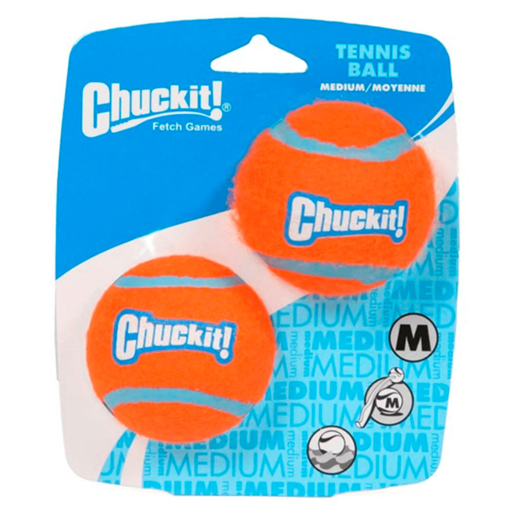 Juguete Pack de 2 Pelota Chuckit de Tennis Tamaño Mediano