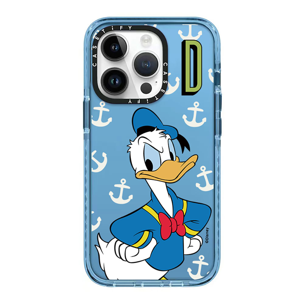 Case ScreenShop Para iPhone 14 Pro Pato Donald Azul Transparente Casetify