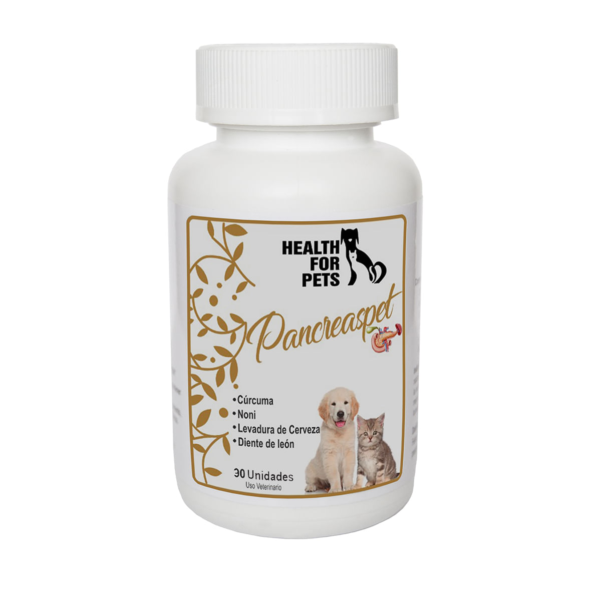 Medicamento para Mascotas Health For Pets Pancreaspet Protector Pancreático 90 Tabletas