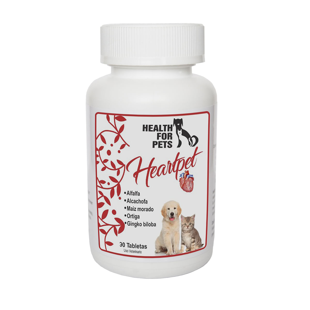 Medicamento para Mascotas Health For Pets Heartpet Regulador de Presión Arterial 30 Tabletas