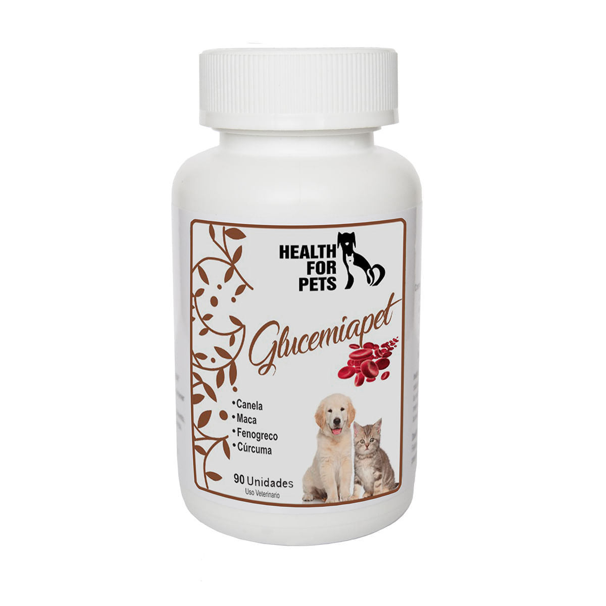 Medicamento para Mascotas Health For Pets Glucemiapet Regulador De Glucosa 90 Tabletas