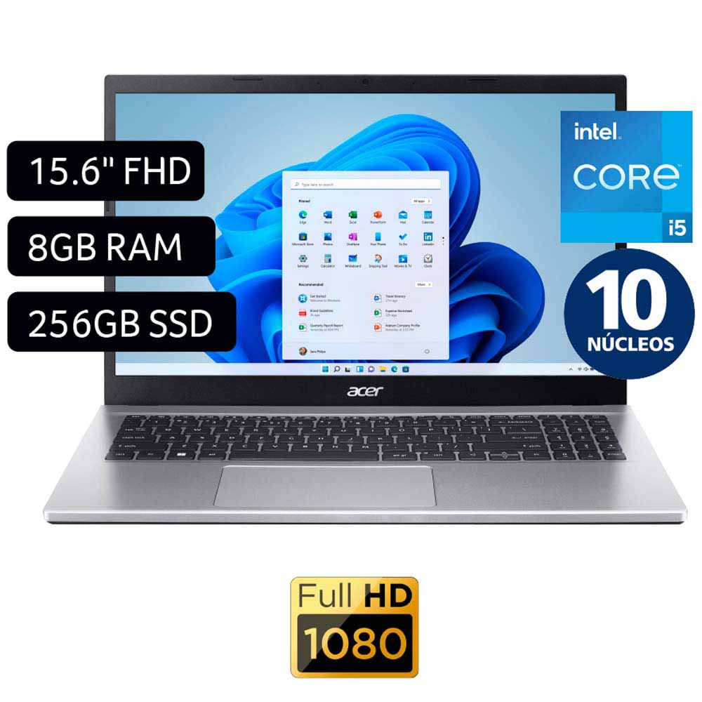 Laptop ACER Aspire 3 A315-59-57Q9 15.6" Intel Core i5 12va generación 8GB 256GB SSD