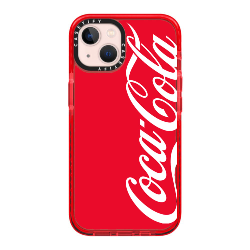 Case ScreenShop Para iPhone 12/12 Pro Coca Cola Rojo Transparente Casetify