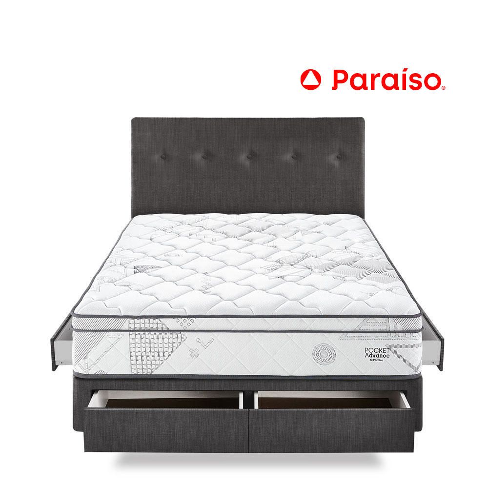 Dormitorio Pocket Advance 2 Plz Con cajones - Charcoal