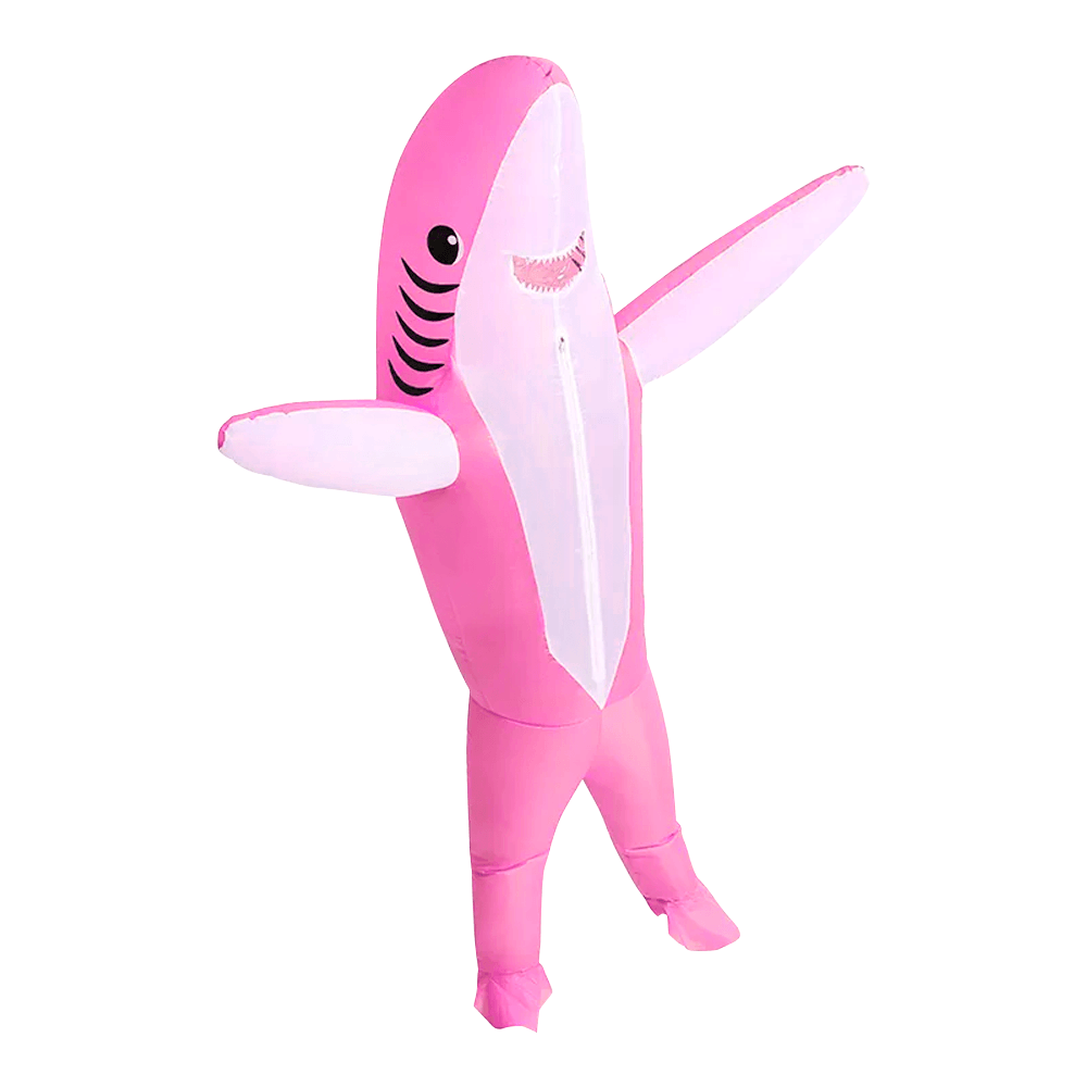 Disfraz Inflable Tiburón Shark Fiesta Carnavales Rosa
