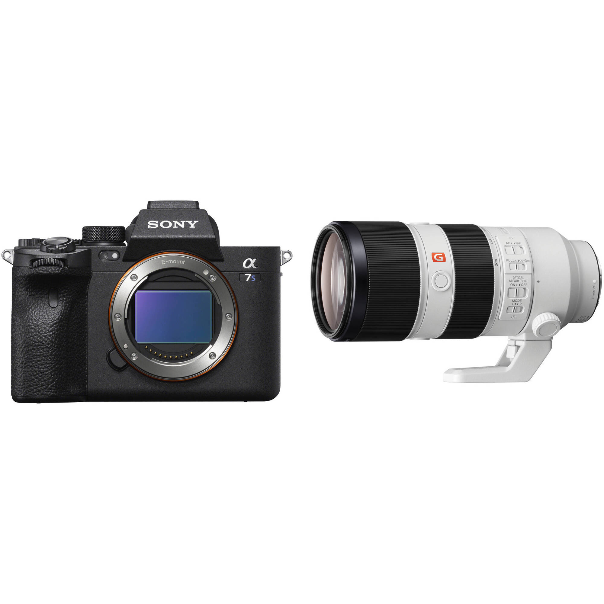 Cámara sin espejo Sony a7S III con kit de lentes de 70-200 mm f/2.8
