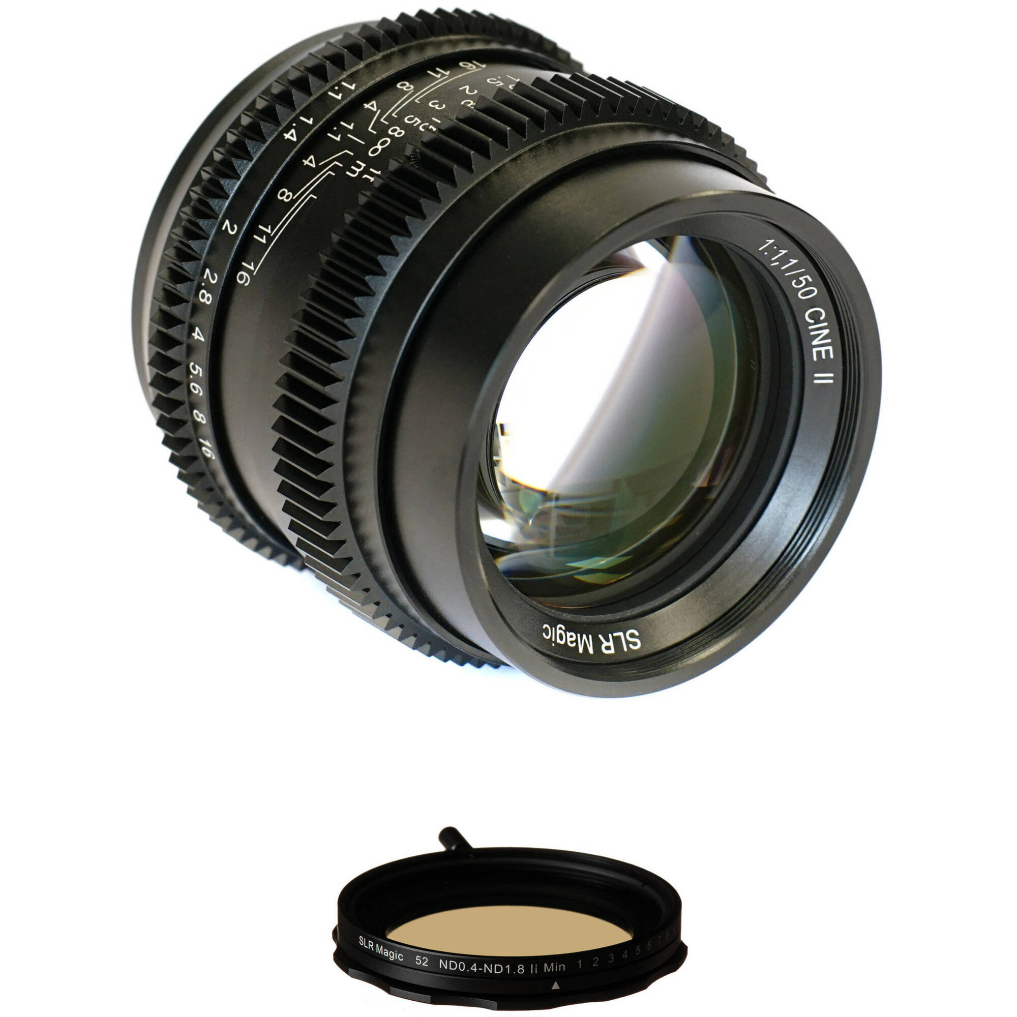 Lente SLR Magic Cine II 50 mm f/1.1 y kit de filtro ND variable (montura E de Sony)