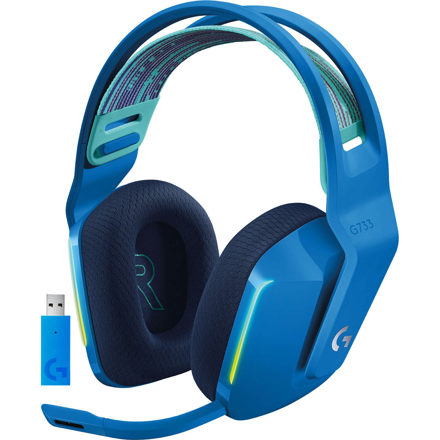 Logitech G G733 LIGHTSPEED Auriculares inalámbricos para juegos RGB (Azul)