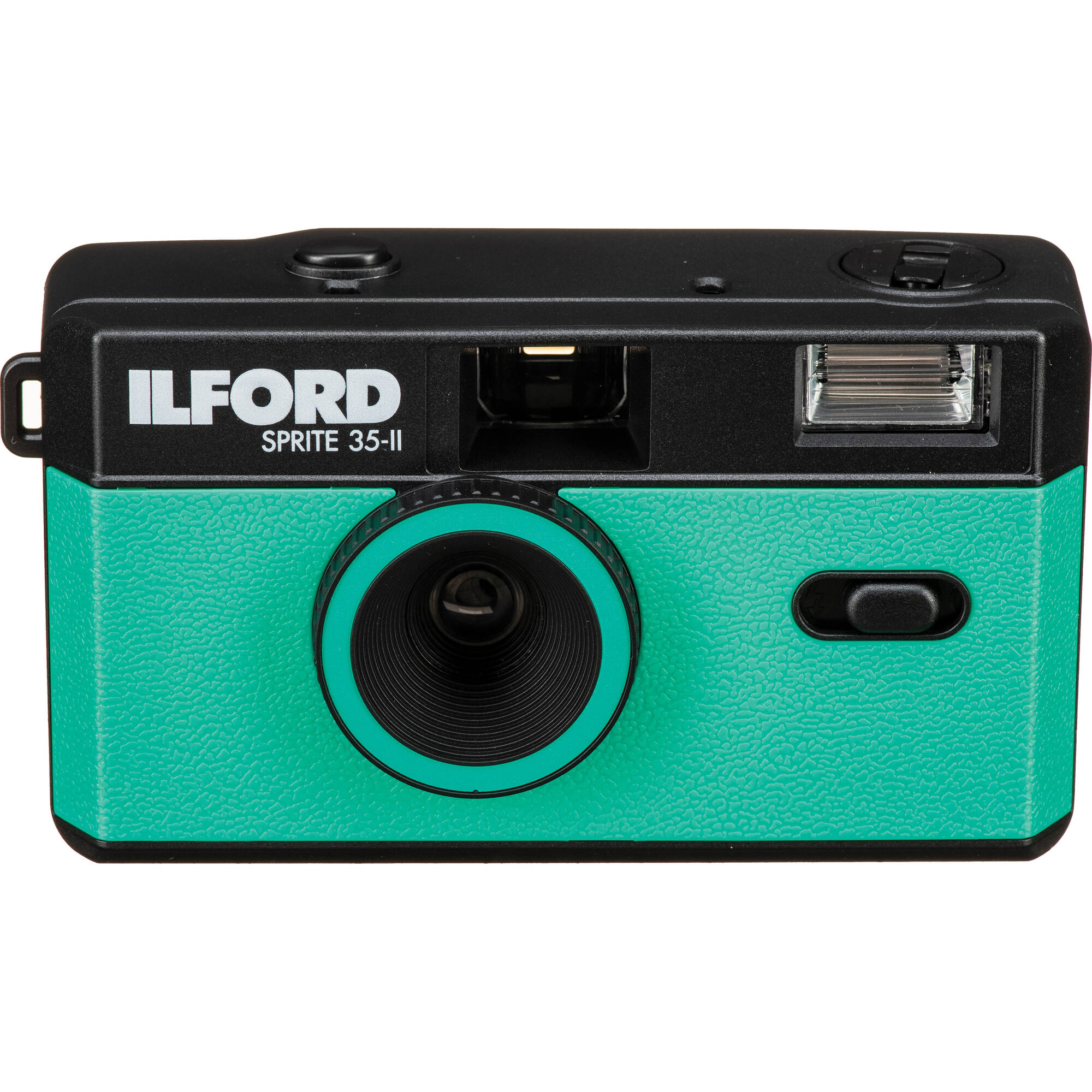 Cámara de película Ilford Sprite 35-II (negro y verde azulado)