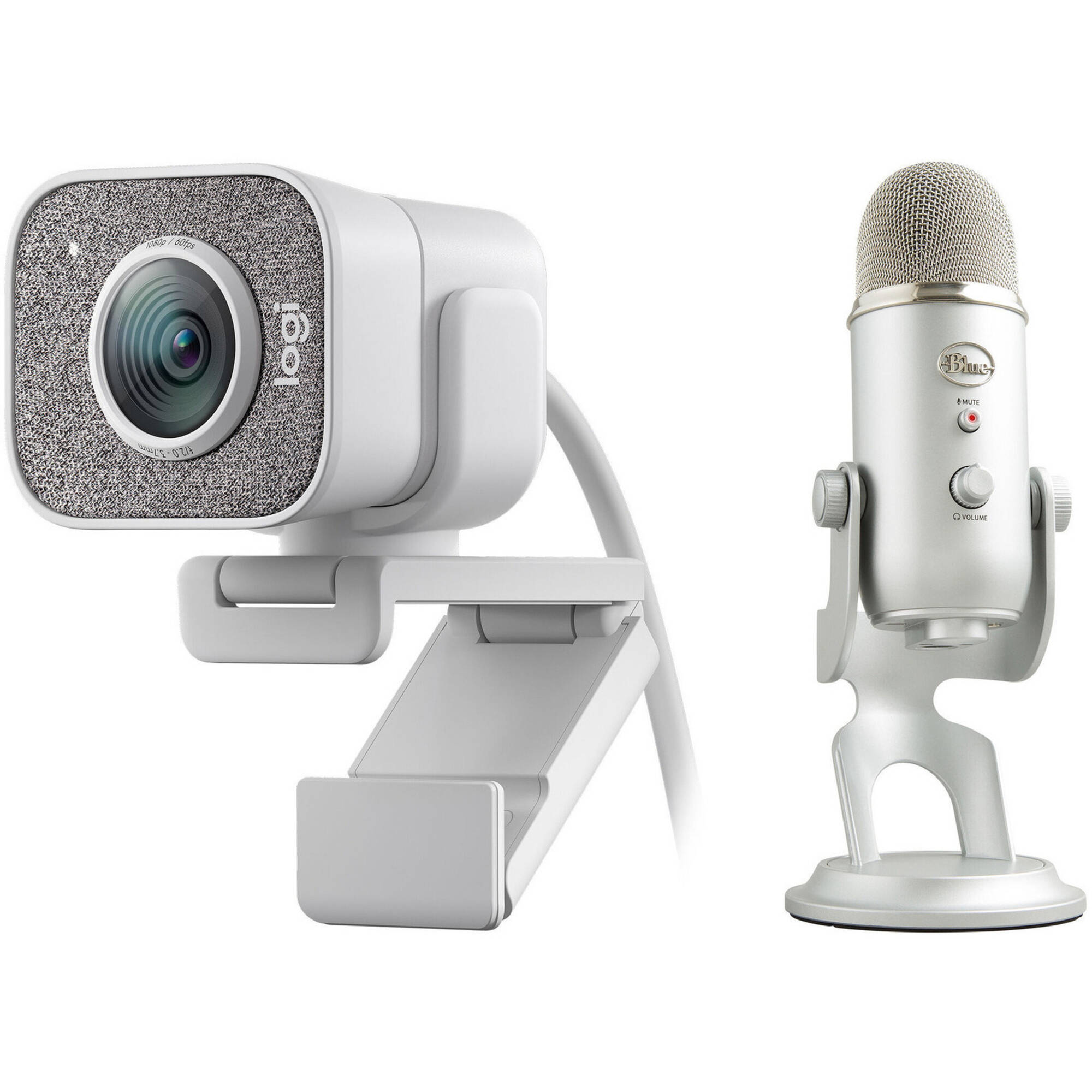 Kit de transmisión de video con micrófono USB Logitech StreamCam y Blue Yeti
