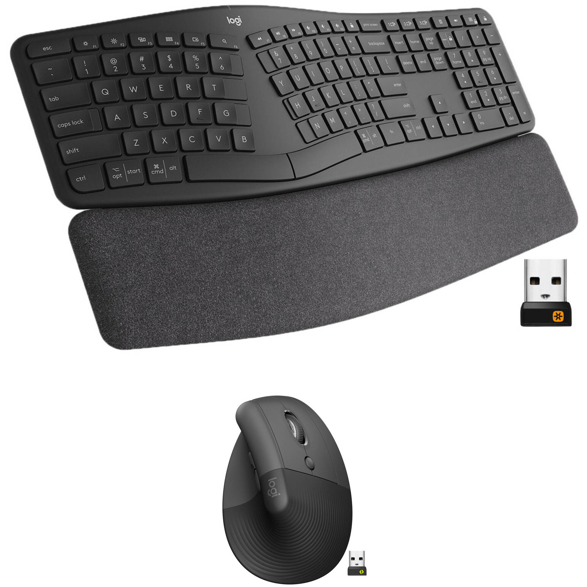 Logitech Wireless ERGO K860 Split Keyboard &amp; Lift Vertical Mouse Productivity Kit