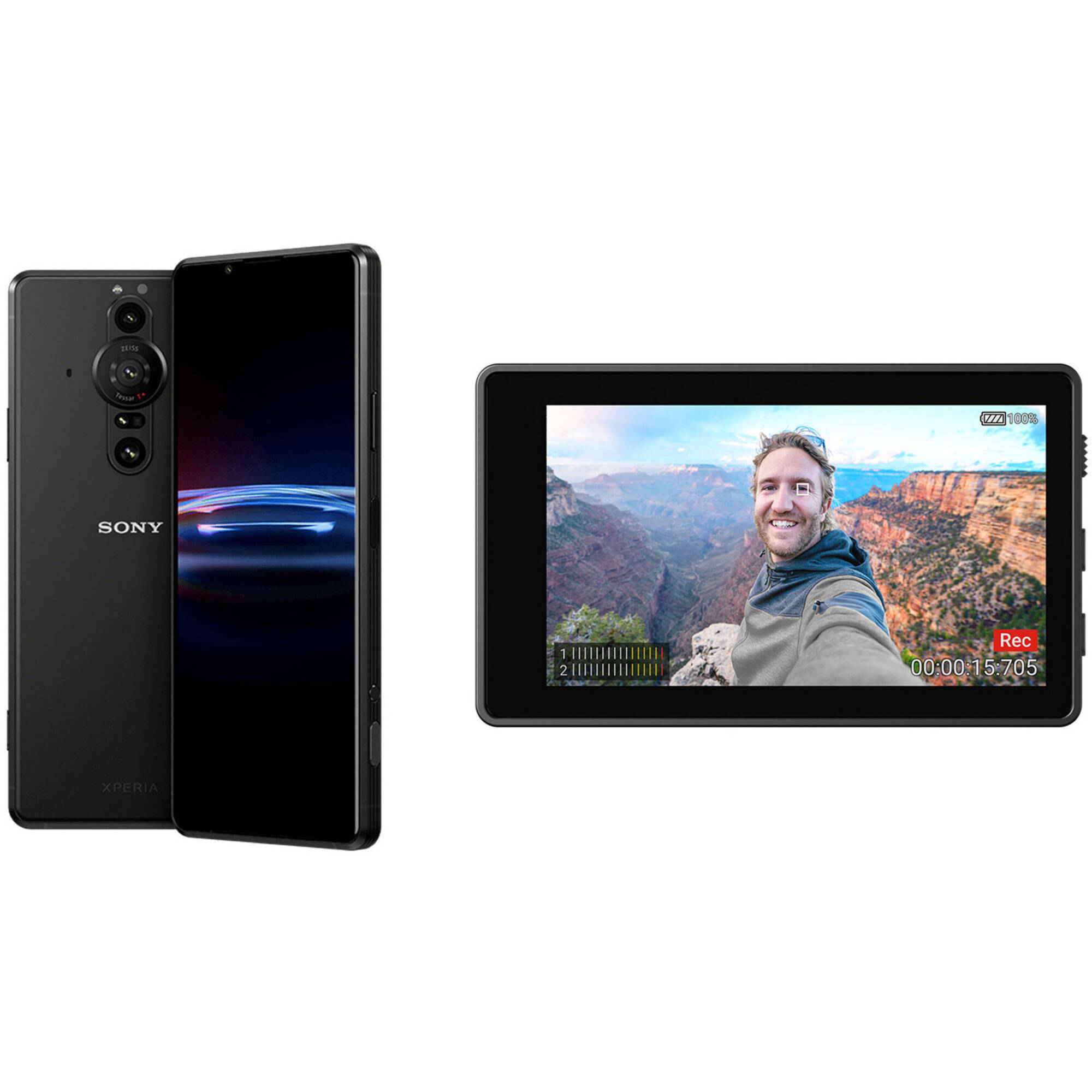 Teléfono inteligente Sony Xperia PRO-I 512GB 5G con kit de monitor Vlog (desbloqueado, negro esme...