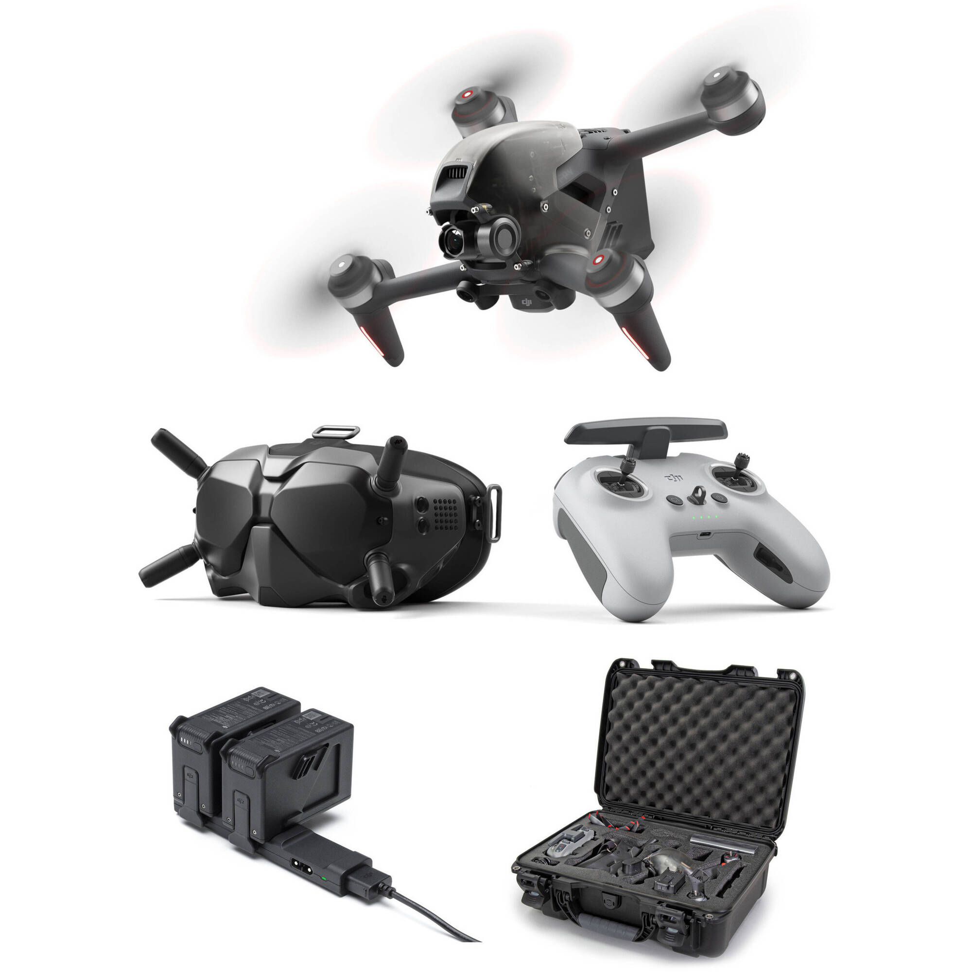 Dron DJI FPV con estuche y kit Fly More