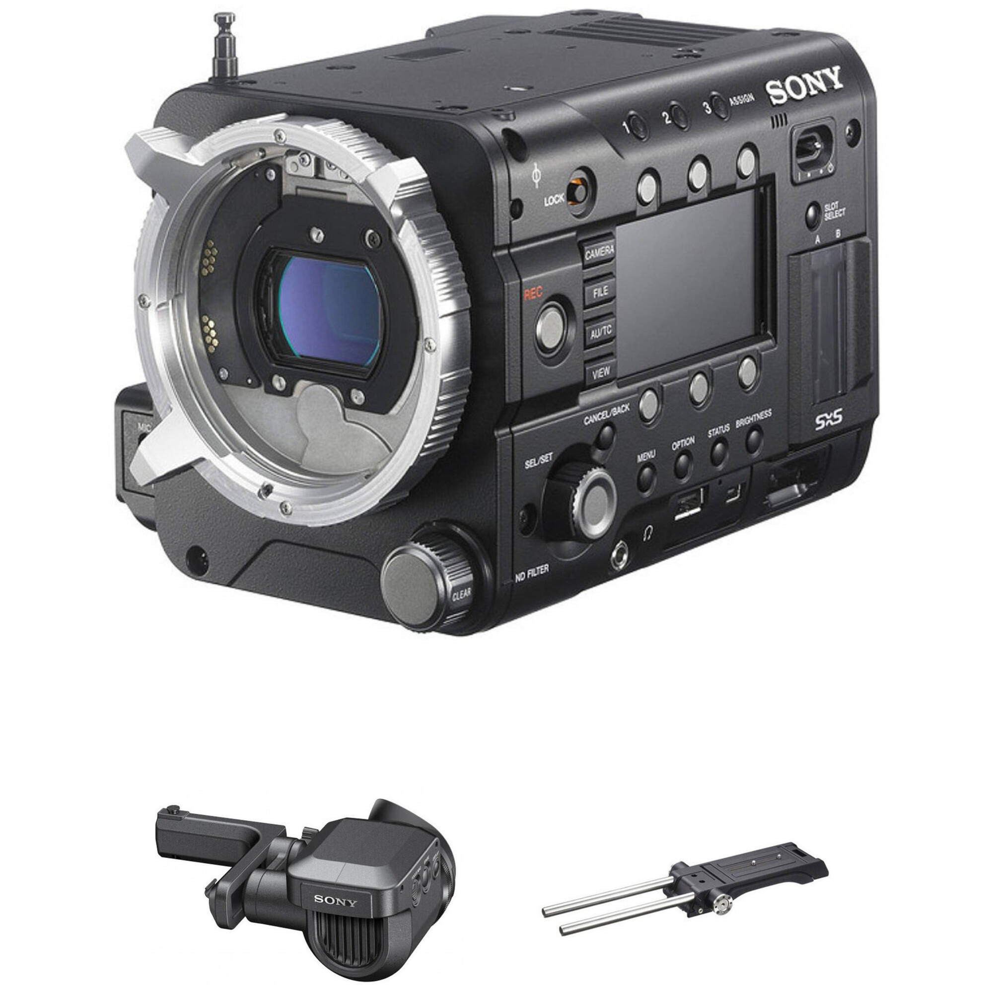 Cámara de cine digital Sony PMW-F5 CineAlta con visor y kit de montaje en el hombro (reacondicion...
