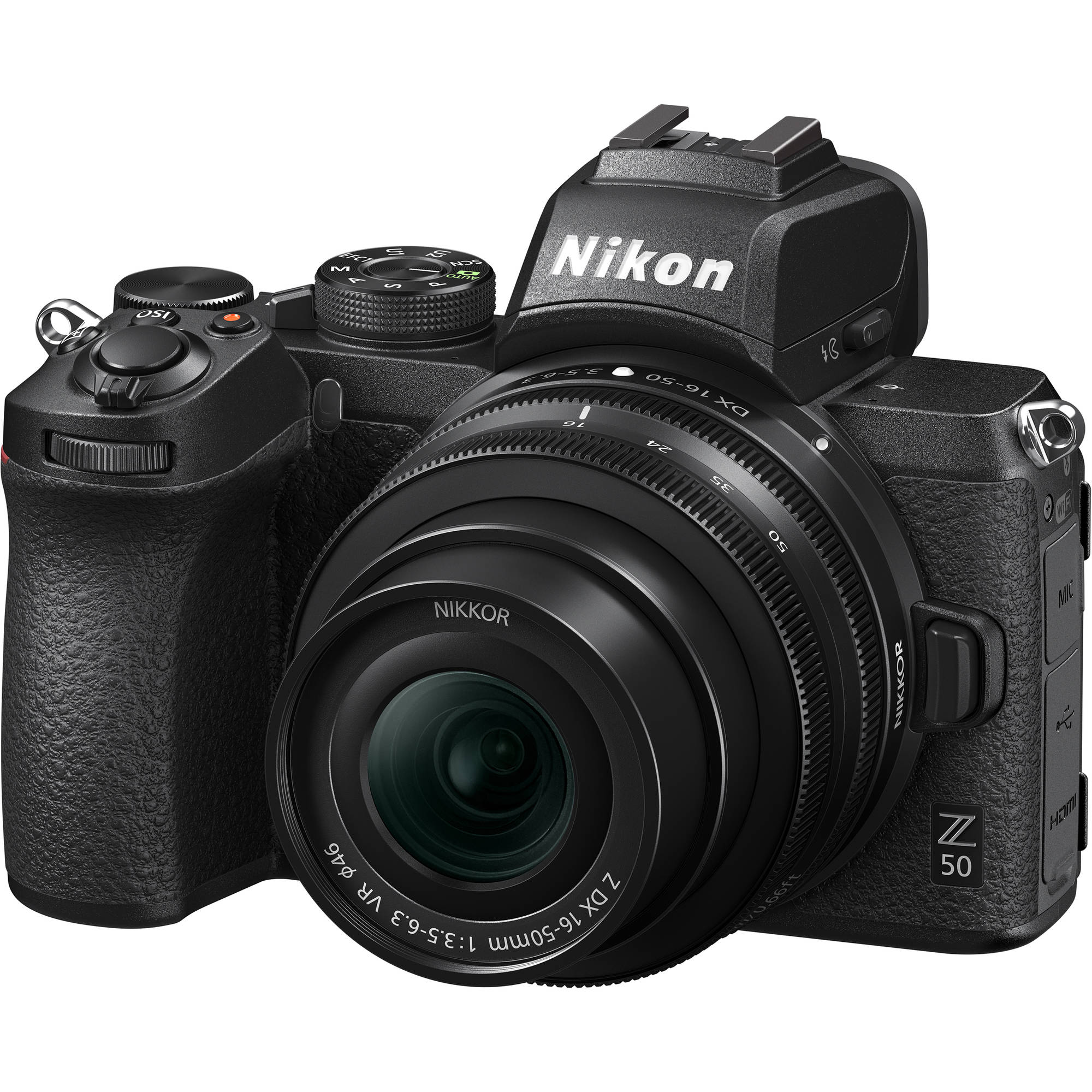 Cámara sin espejo Nikon Z50 con lente de 16-50 mm