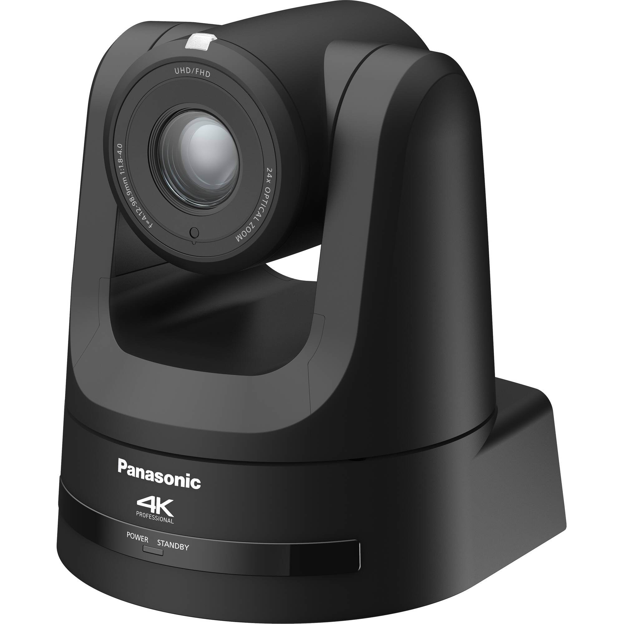 Cámara Panasonic 4K NDI Pro 12G-SDI/HDMI PTZ con zoom óptico de 24x (negro)