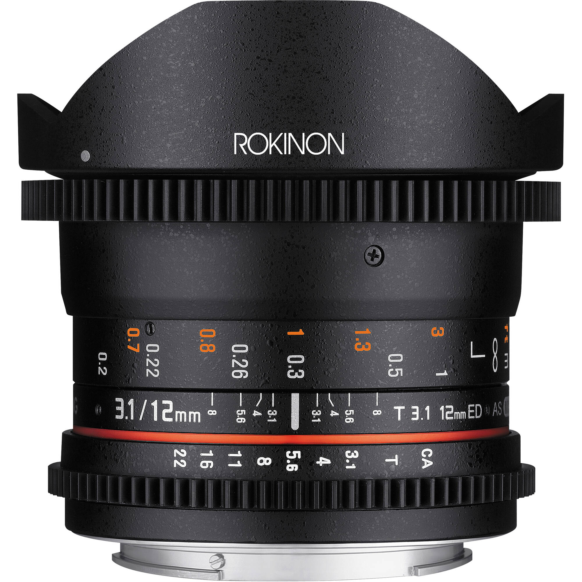Rokinon 12mm T3.1 ED AS IF NCS UMC Cine DS Lente ojo de pez para montura Canon EF
