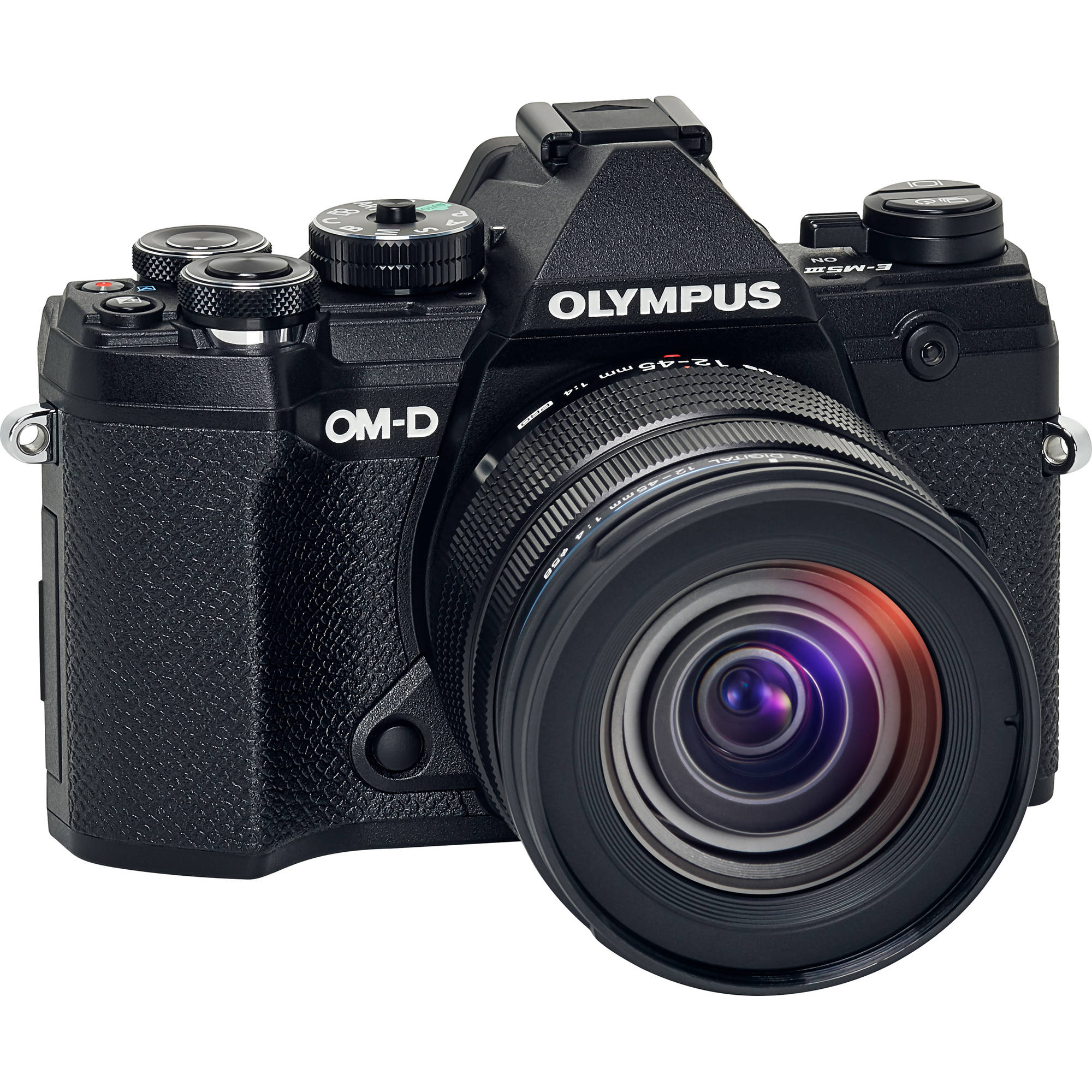 Cámara sin espejo Olympus OM-D E-M5 Mark III con lente de 12-45 mm (negro)
