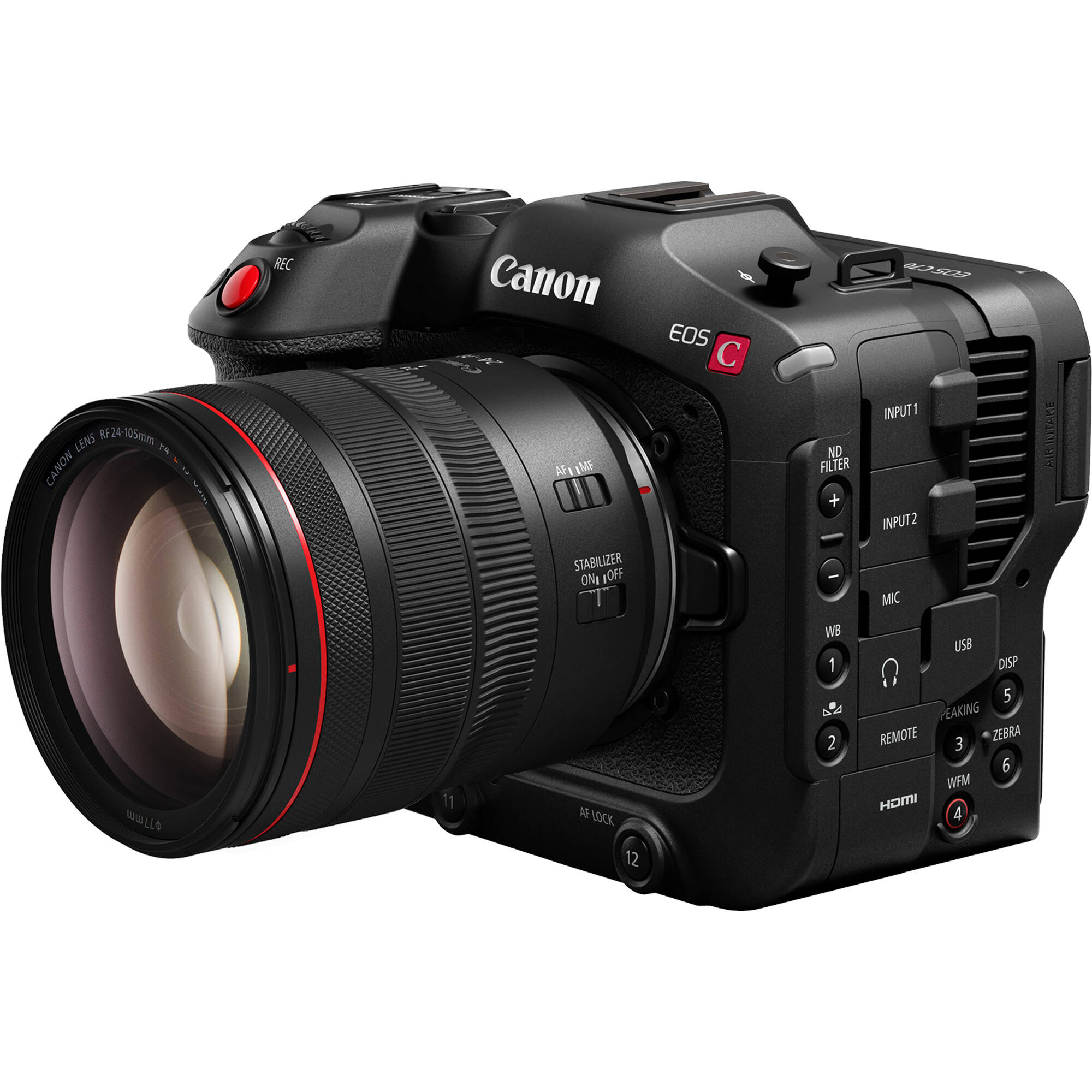 Kit de cámara de cine Canon EOS C70 con lente de zoom de 24-105 mm