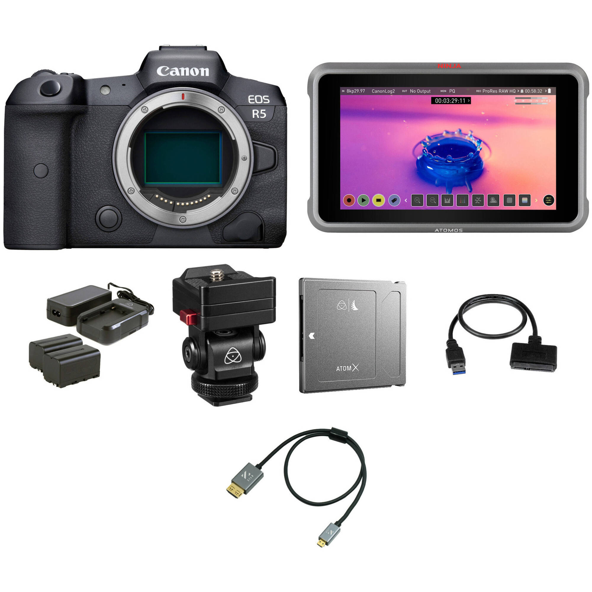 Kit de grabación RAW de cámara sin espejo Canon EOS R5