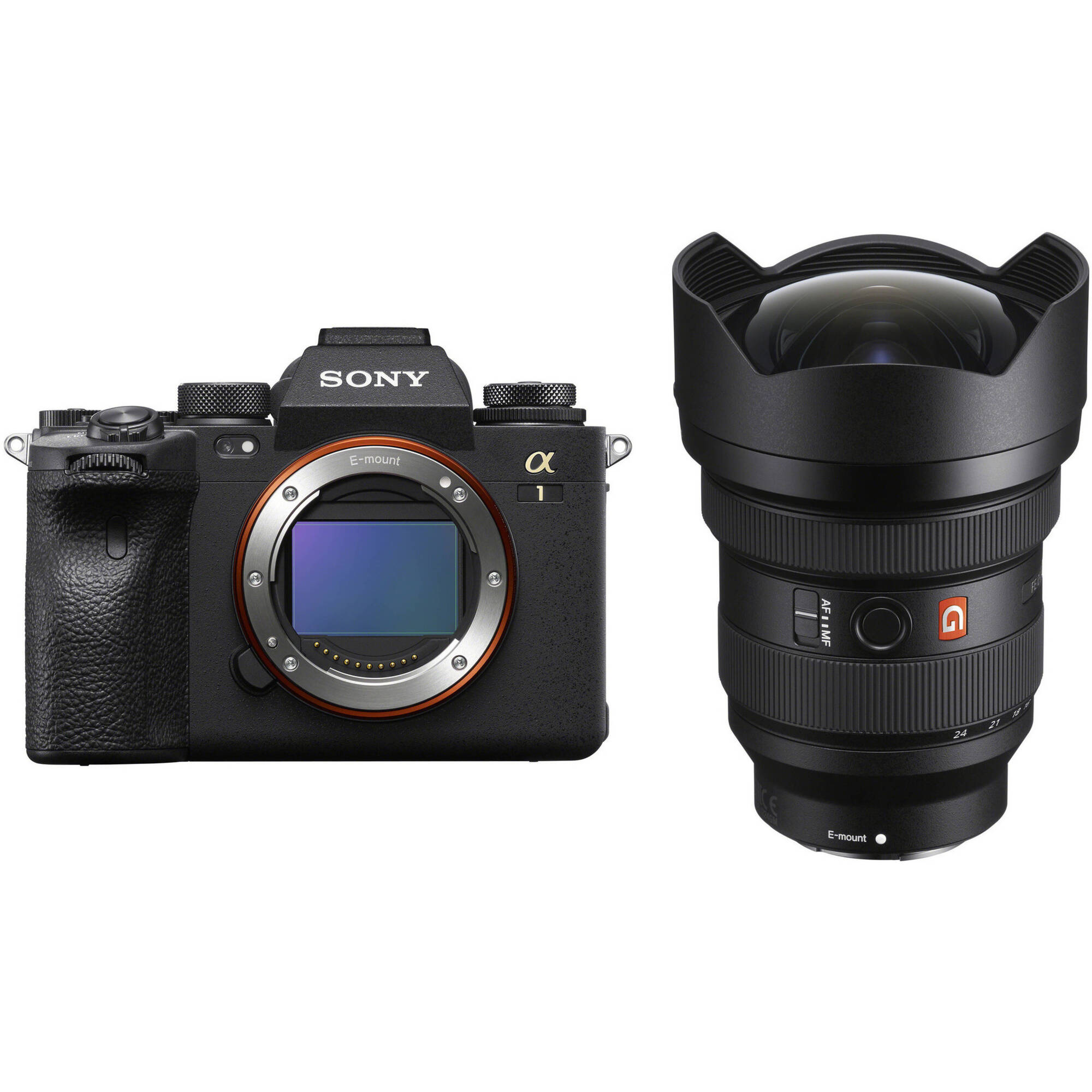 Cámara sin espejo Sony a1 con kit de lentes de 12-24 mm