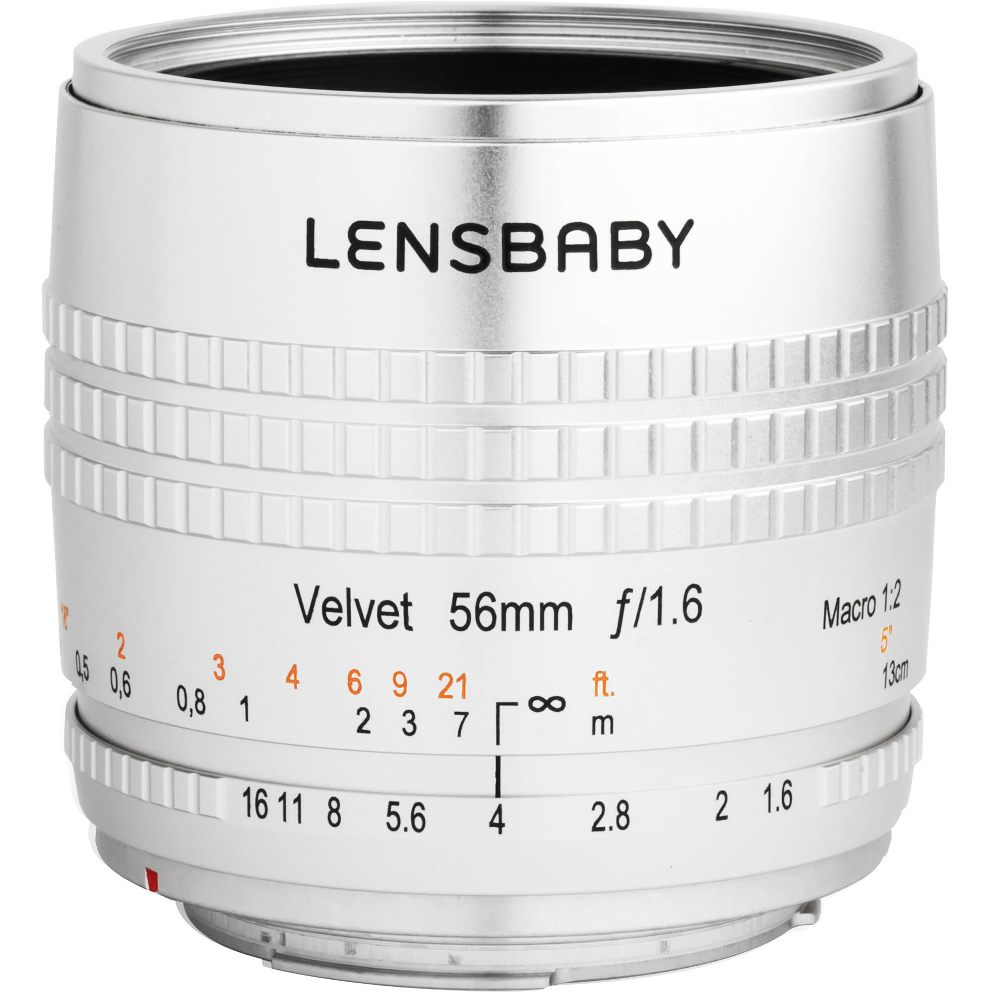 Lensbaby Velvet 56mm f/1.6 Lente para Micro Cuatro Tercios (Plata)