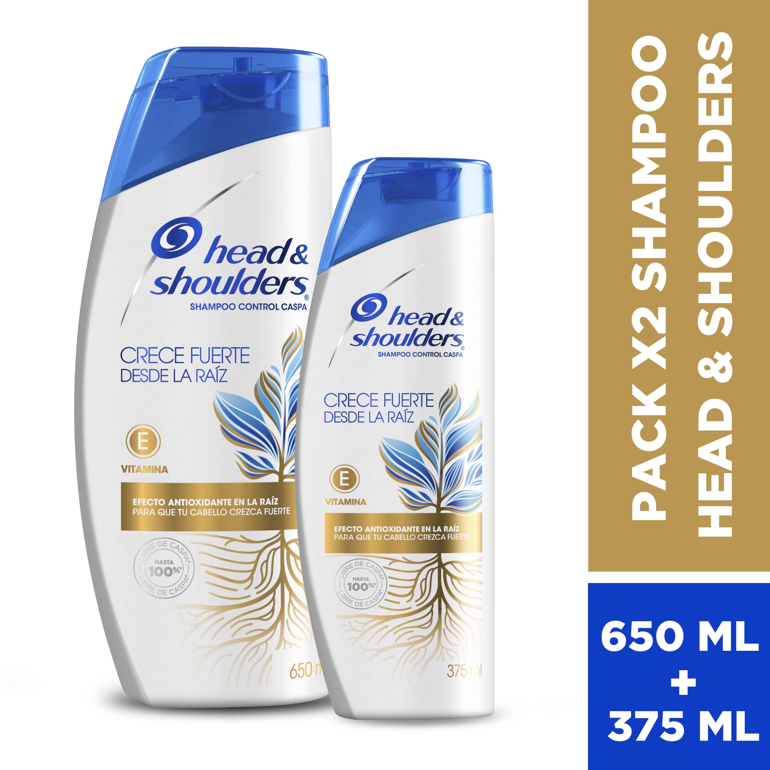 Pack HEAD & SHOULDERS Shampoo Aceite de Argán Limpieza y Revitalización 375ml + Shampoo Aceite de Argán Frasco 650ml