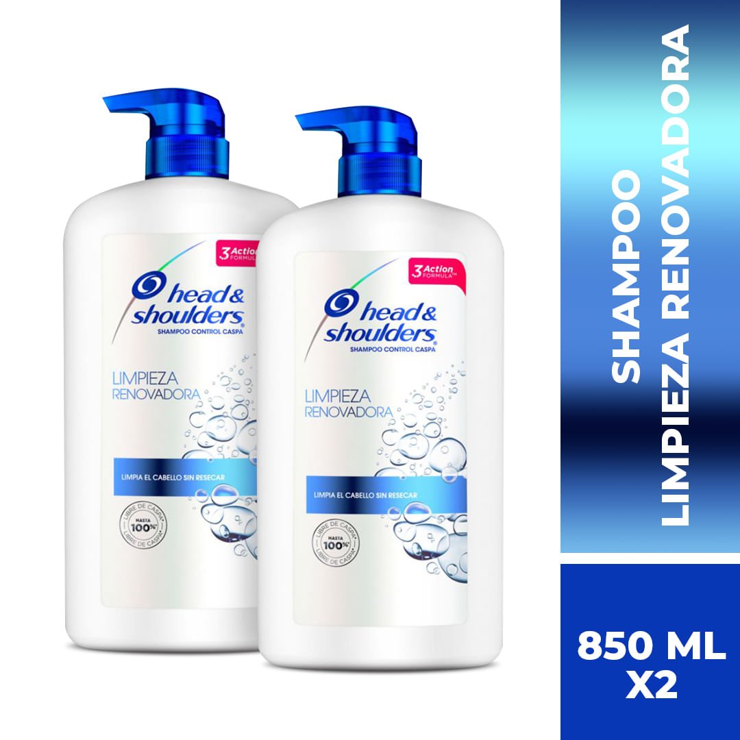 Pack Shampoo HEAD & SHOULDERS Limpieza Renovadora Frasco 850ml x 2un