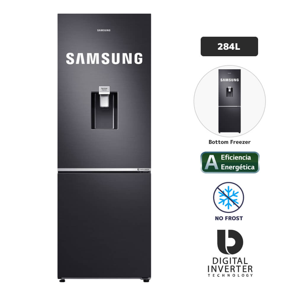 Refrigeradora SAMSUNG 284L No Frost RB30N4160B1/PE Negro