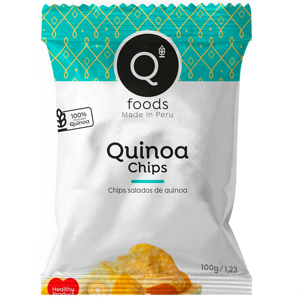 Chips de Quinoa Q FOODS Sabor a Natural Bolsa 100g