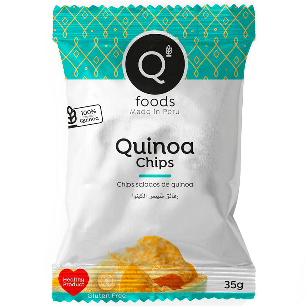 Chips de Quinoa Q FOODS Sabor a Natural Bolsa 35g