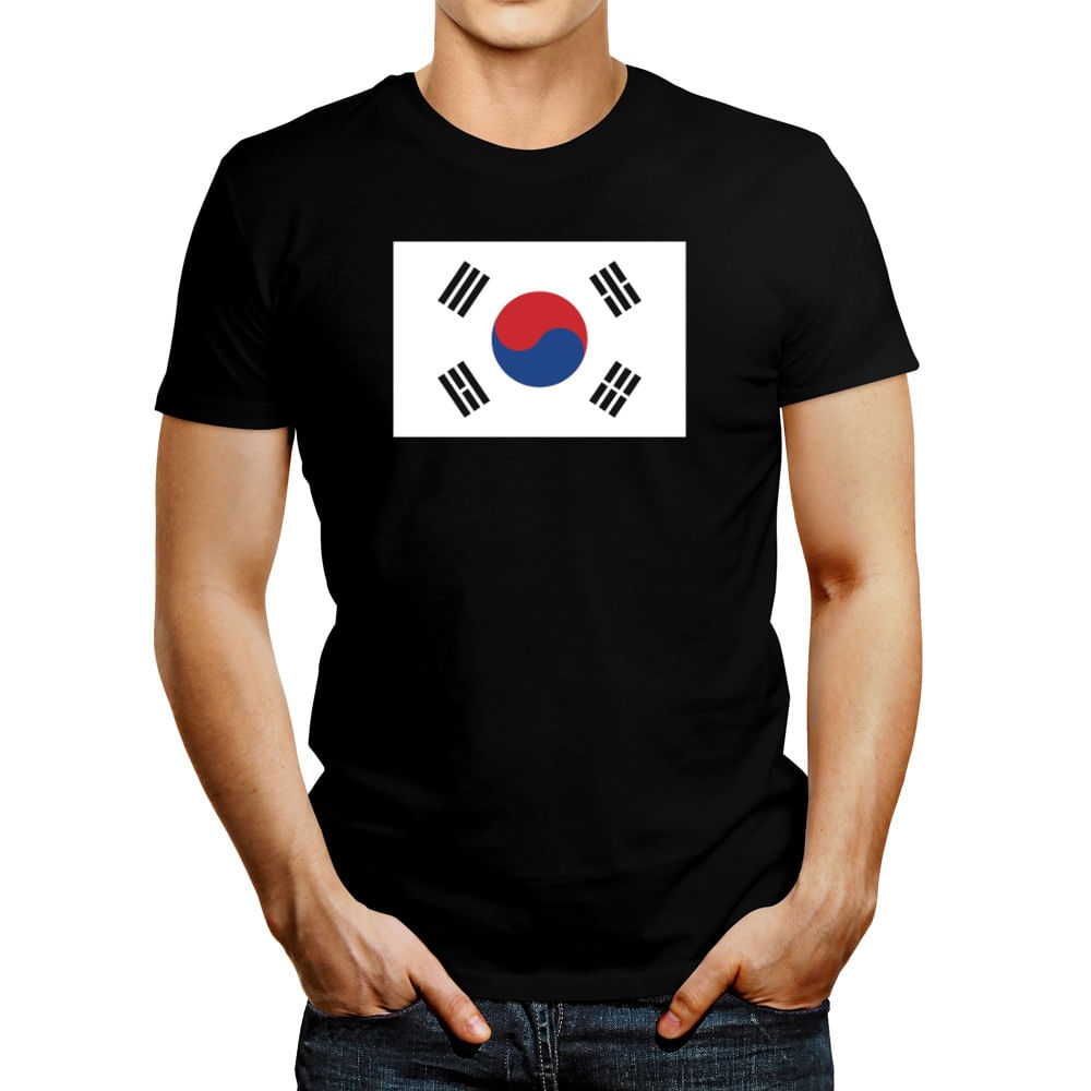 Polo de Hombre Idakoos South Korea Flag
