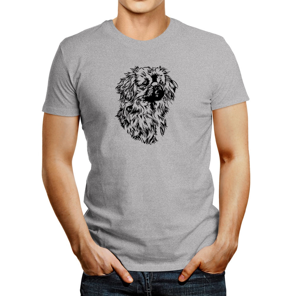 Polo de Hombre Idakoos Tibetan Spaniel Face Special Graphic