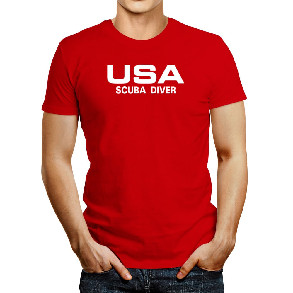 Polo de Hombre Idakoos Usa Scuba Diver Athletic America