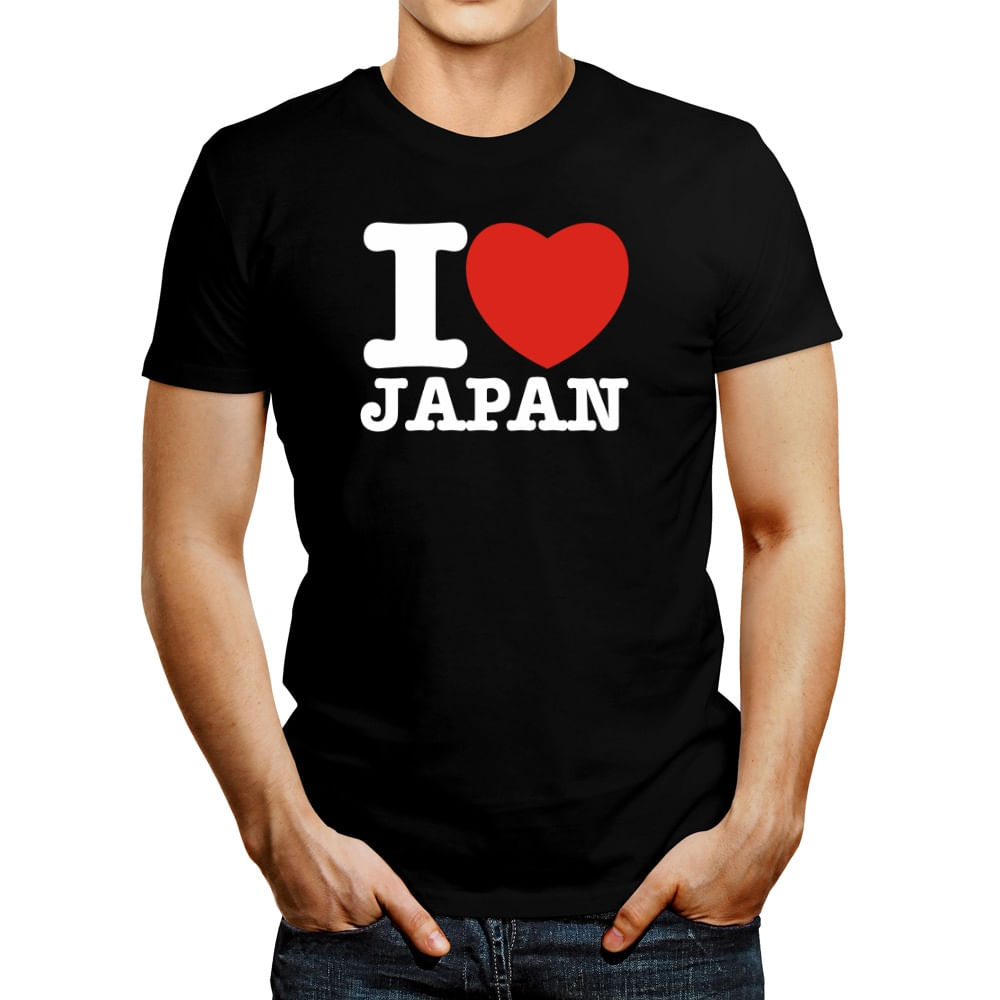 Polo de Hombre Idakoos I Love Japan Bold Font