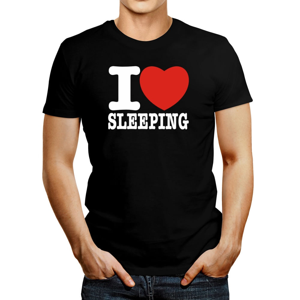 Polo de Hombre Idakoos I Love Sleeping Bold Font