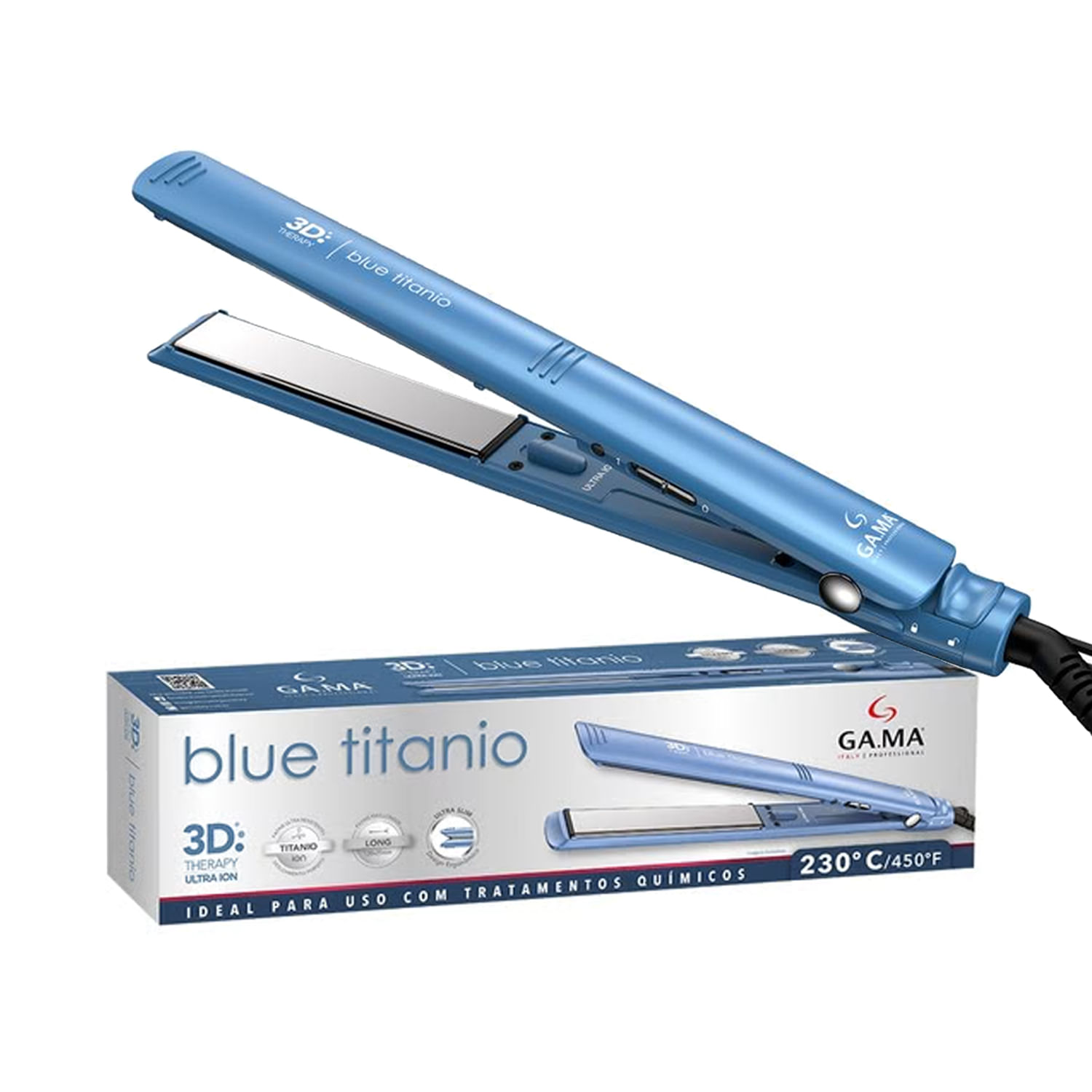 Plancha Alisadora Gama 3D Blue Titanio BECHS0000002426 Azul