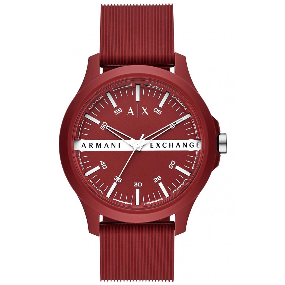 Reloj Armani Exchange Hampton AX2422 para Hombre Correa de Silicona Rojo