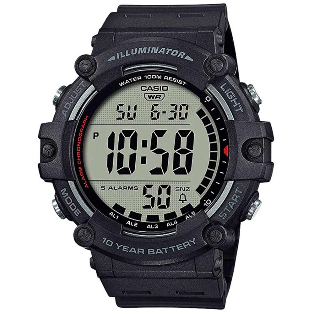 Reloj Casio AE-1500WH-1AV Digital para Hombre Cronometro Alarma Fecha Luz Correa de Resina Negro