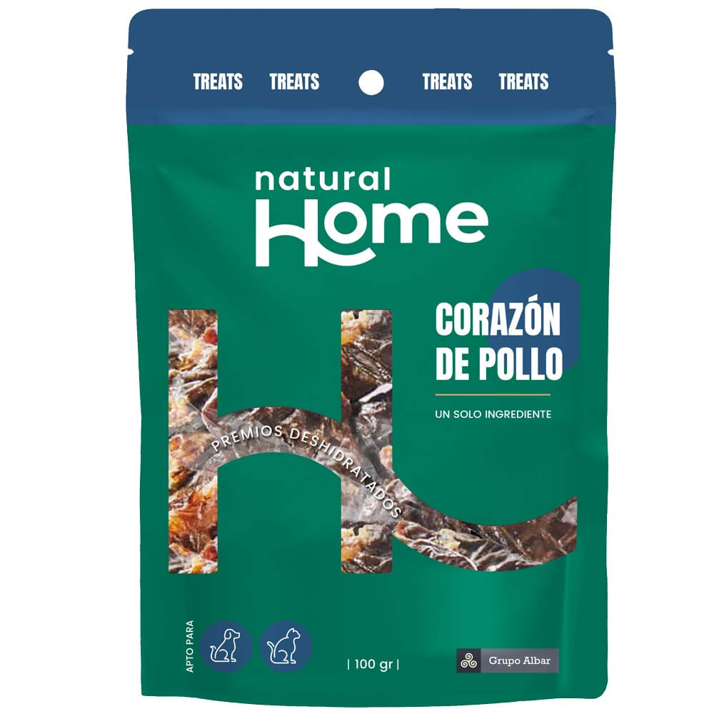 Comida para Perros NATURAL HOME Corazón de Pollo Paquete 100g