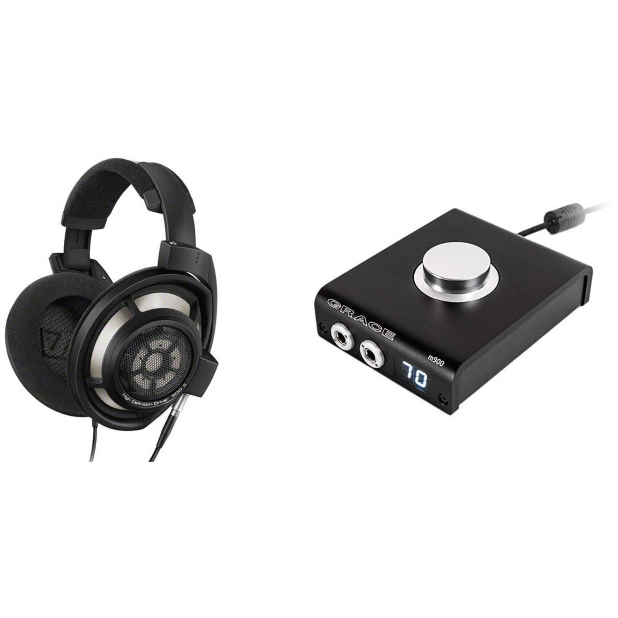 Sennheiser HD 800 S Dynamic Open-Back Kit de auriculares estéreo con amplificador Grace Design M900