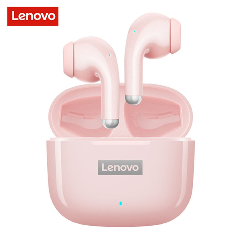 Audífonos Bluetooth Con Micrófono Lenovo Livepods Lp40 Pro Color Rosado