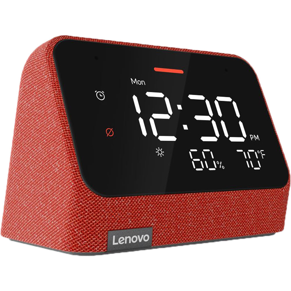 Lenovo Smart Clock Essential con Amazon Alexa (rojo arcilla)