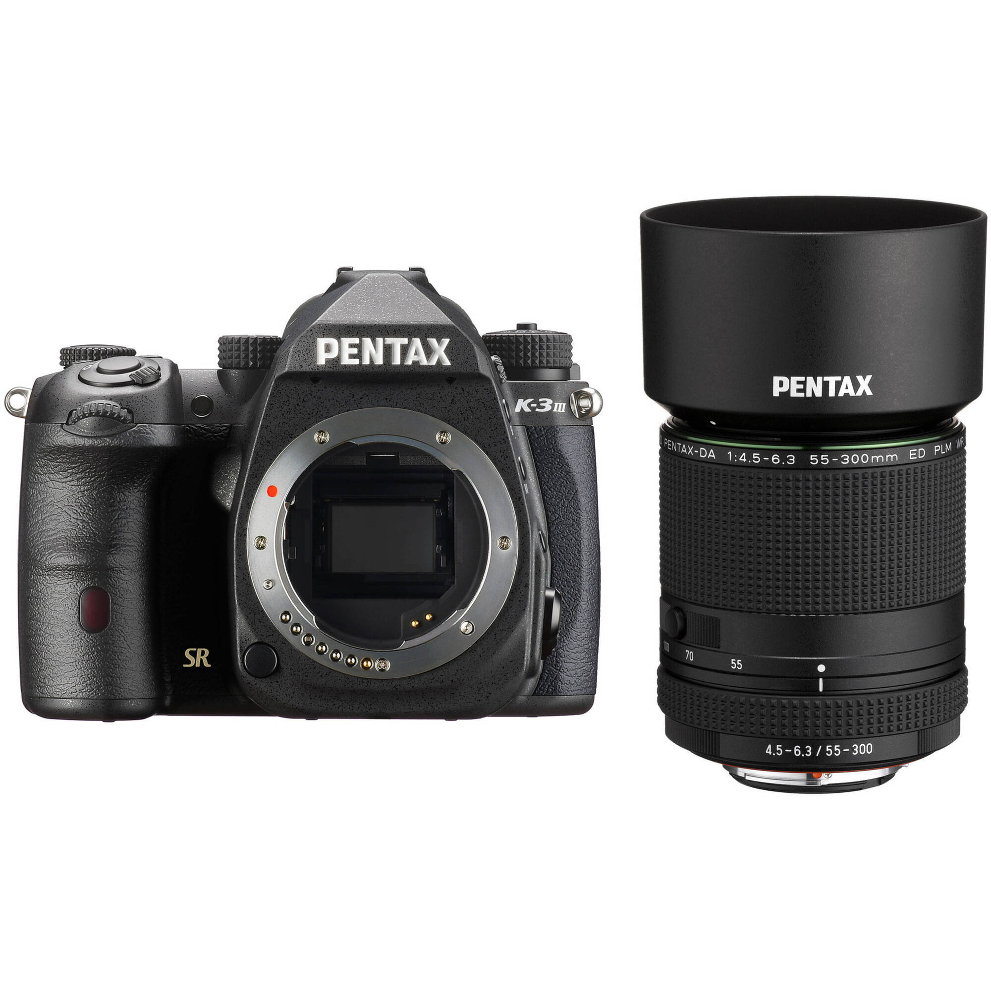 Pentax K-3 Mark III Cámara réflex digital con kit de lentes de 55-300 mm f/4.5-6.3 (negro)
