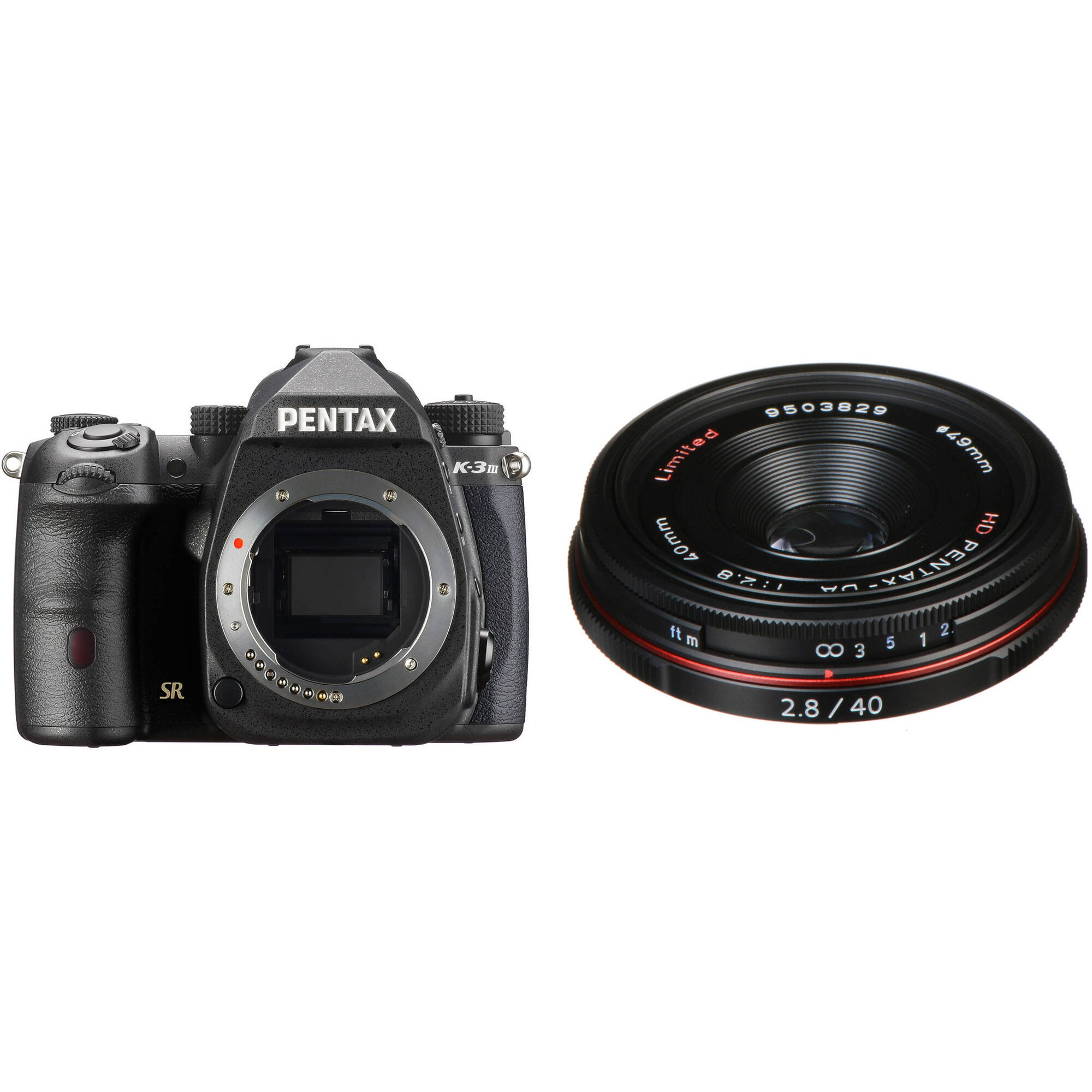 Pentax K-3 Mark III Cámara réflex digital con kit de lentes de 40 mm f2.8 (negro)