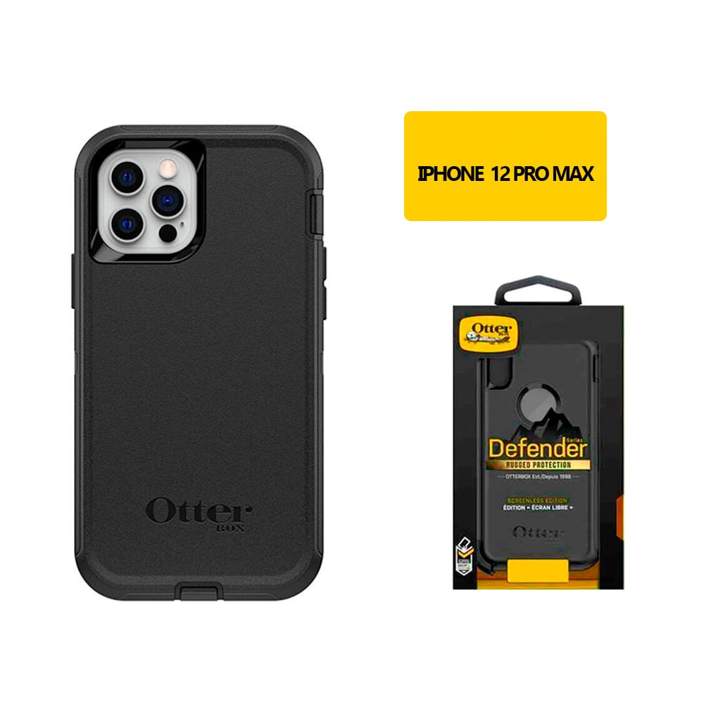 Case Otterbox Anticaidas Negro Para iPhone 12 Pro Max