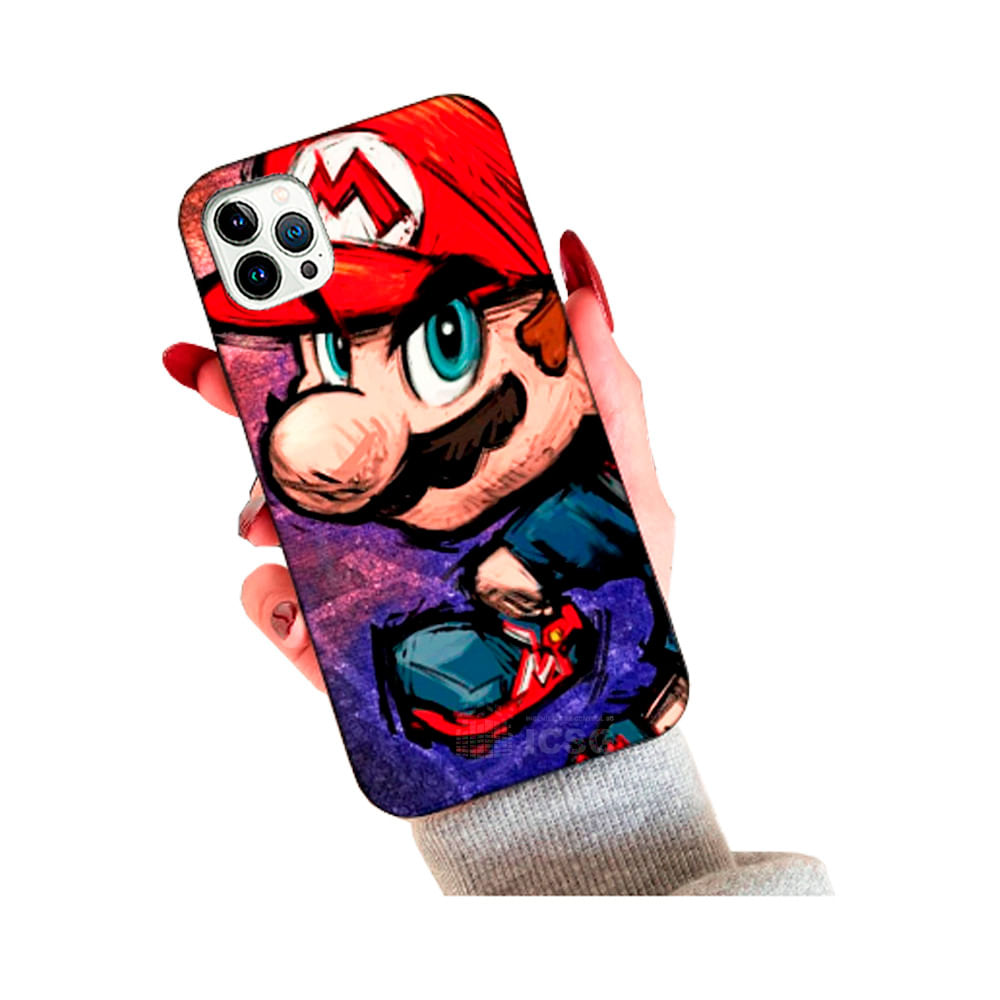 Case Premium Mario Bros con relieve para Samsung Galaxy S23 Ultra