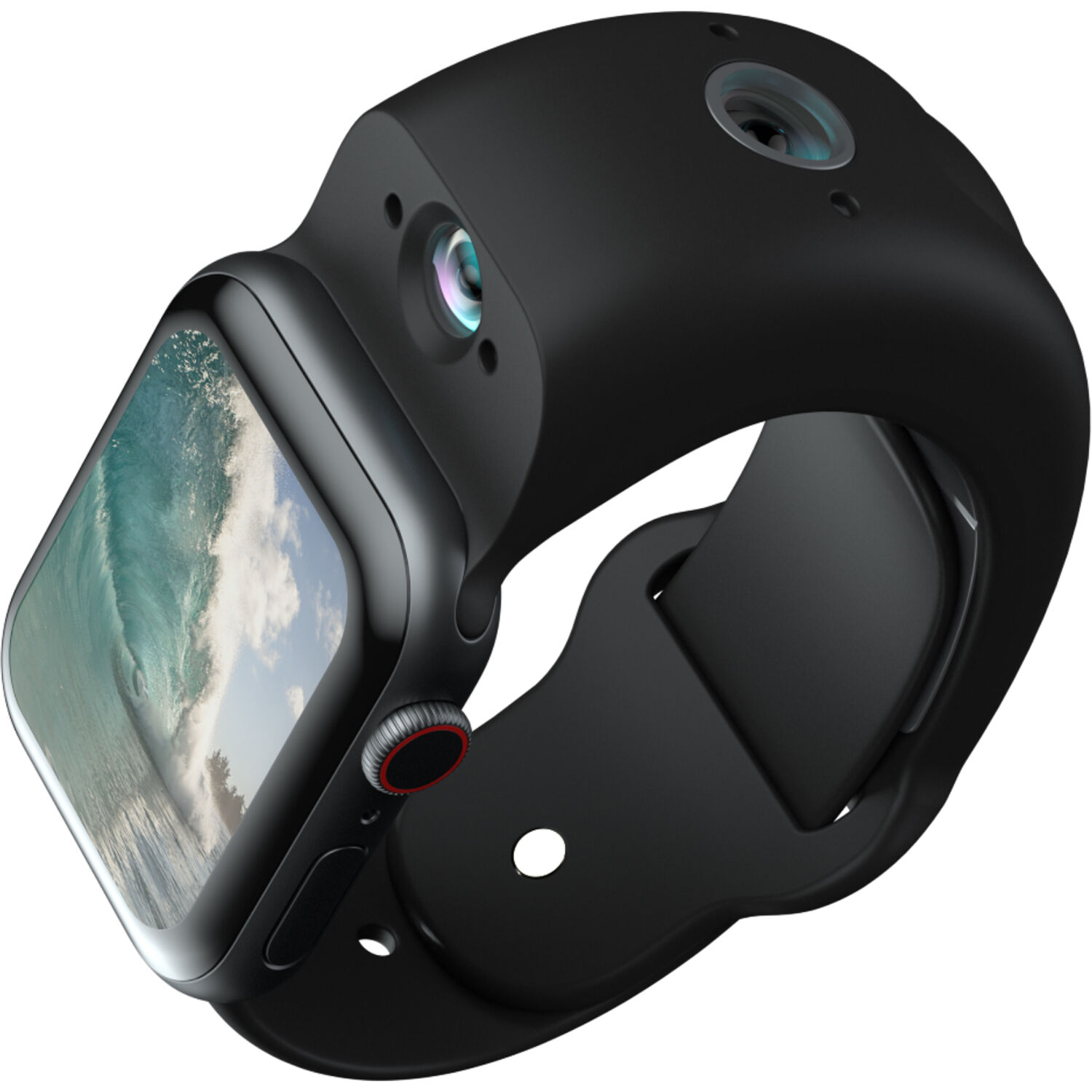 Wristcam Video Watch Band para Apple Watch (38/40/41 mm, negro)