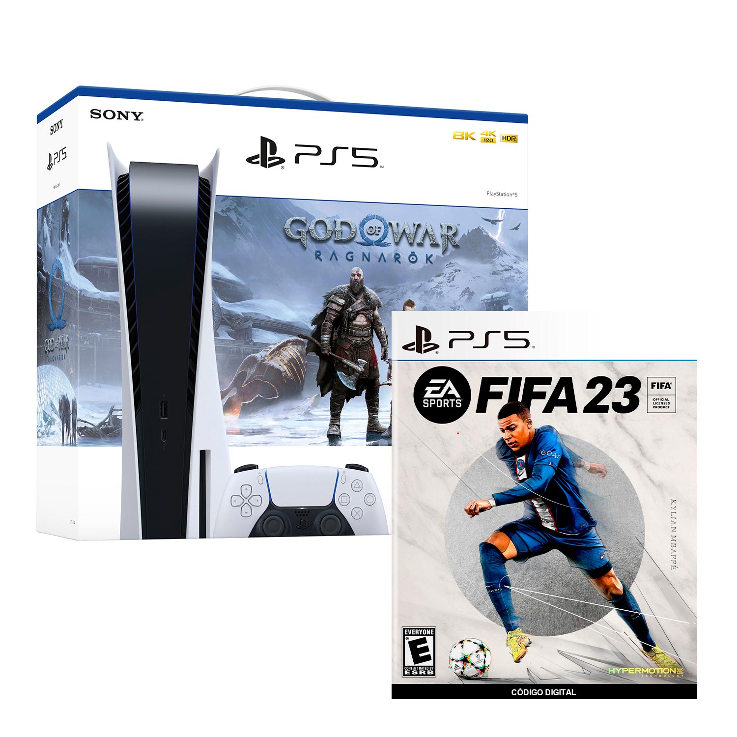 Consola Playstation 5 God Of War Bundle + Fifa 23 Digital